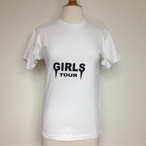 3/$25 Girls Tour White Crew Cotton T-Shirt Size Small Streetwear Girlhoodcore